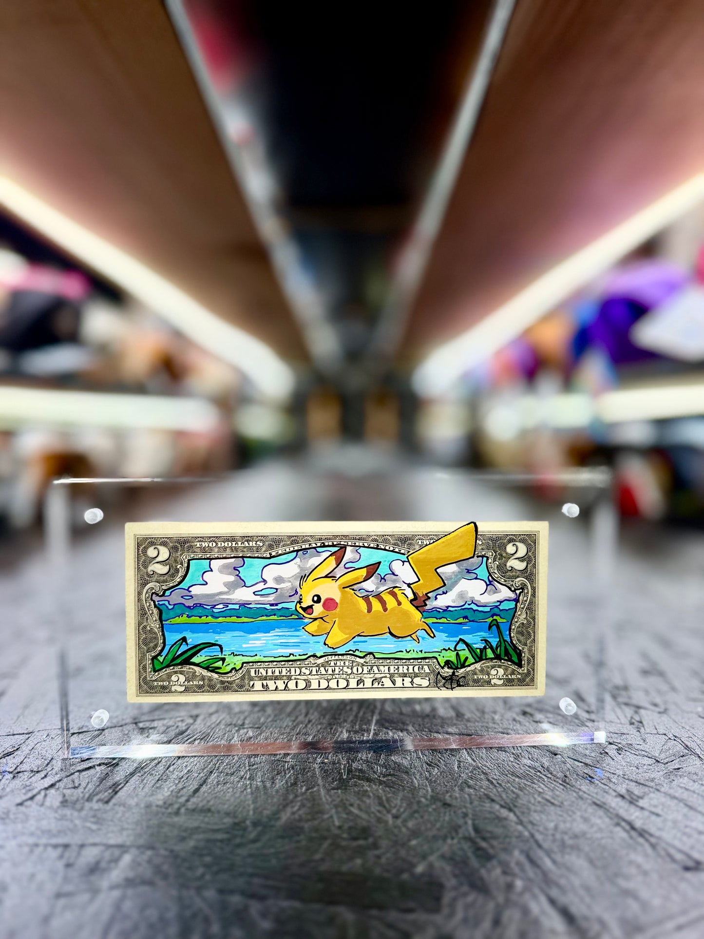 Pokemon "Pikachu" $2 Dollar Bill Art 10.7