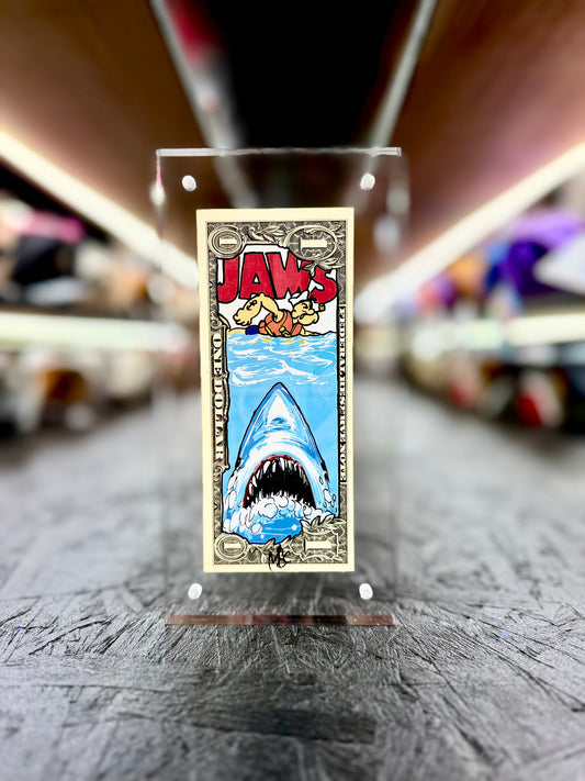 Jaws $1 Dollar Bill Art 12.0