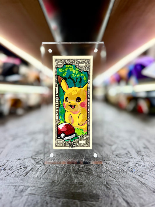 Pokemon "Pikachu" $1 Dollar Bill Art 10.6