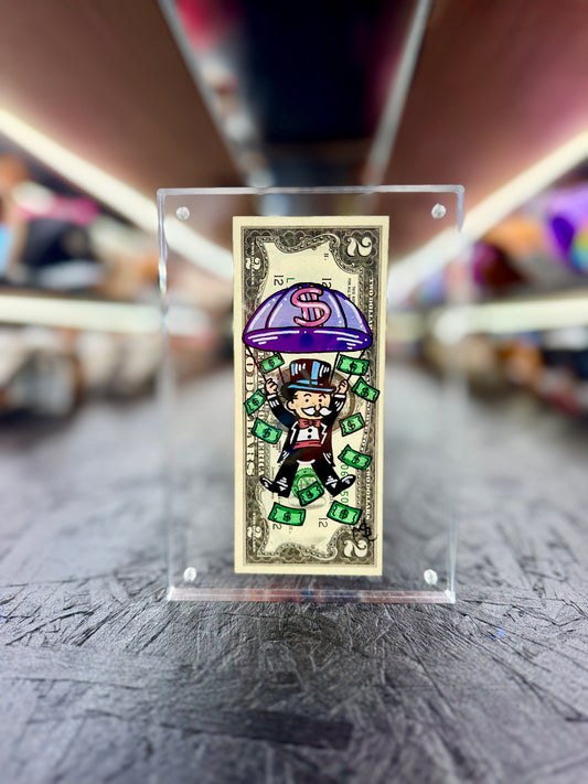 Mr Monopoly $2 Dollar Bill Art 50.3