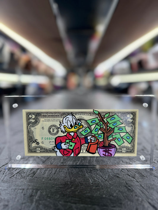 Scrooge McDuck $2 Dollar Bill Art 2.0