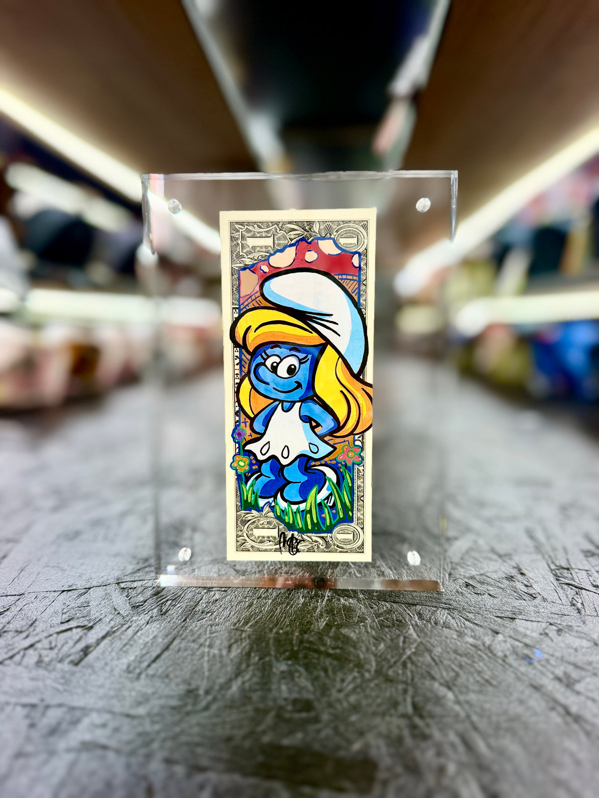 The Smurfs (Smurffette) $1 Dollar Bill Art 3.0