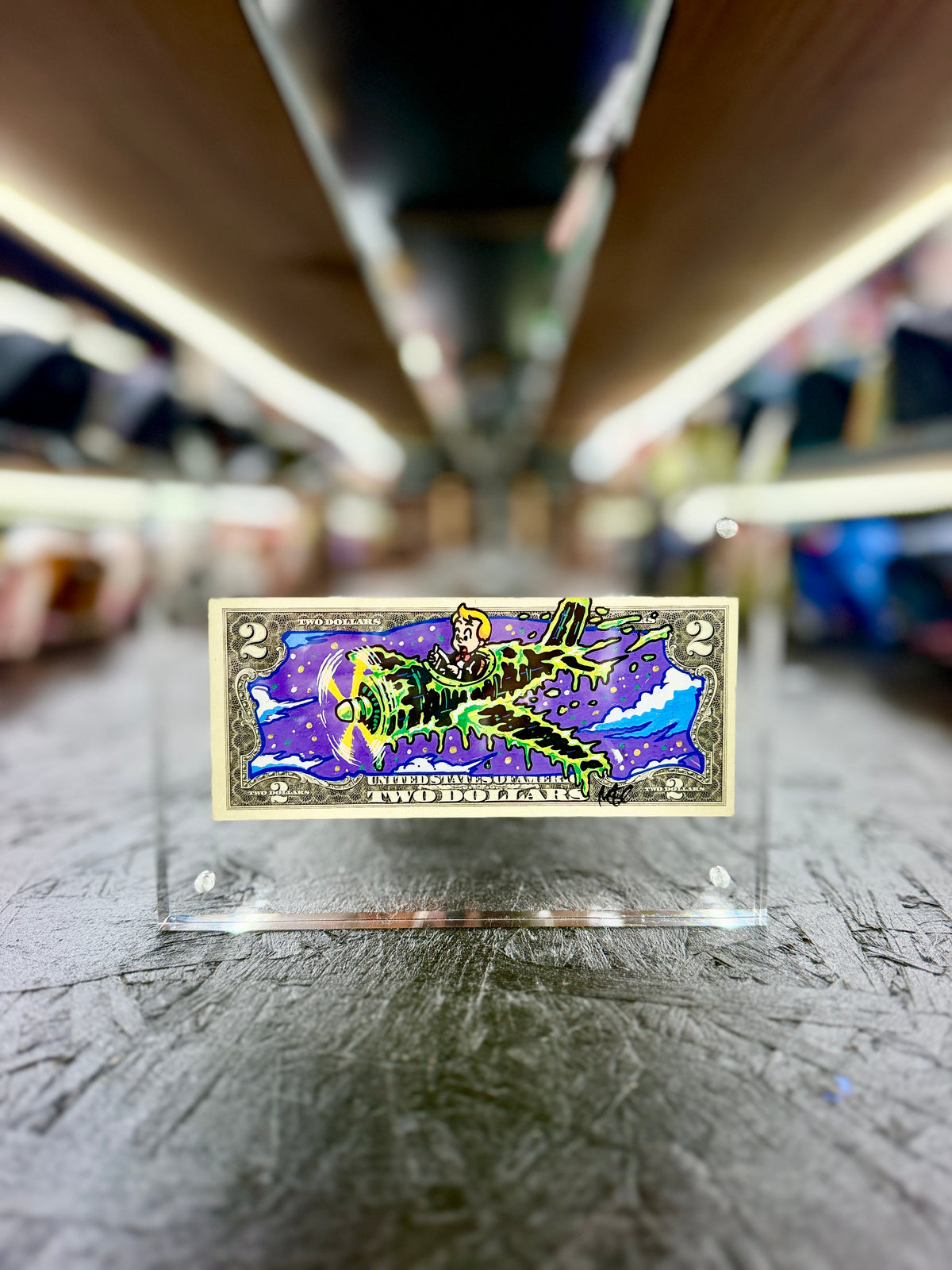 Richie Rich $2 Dollar Bill Art 17.3