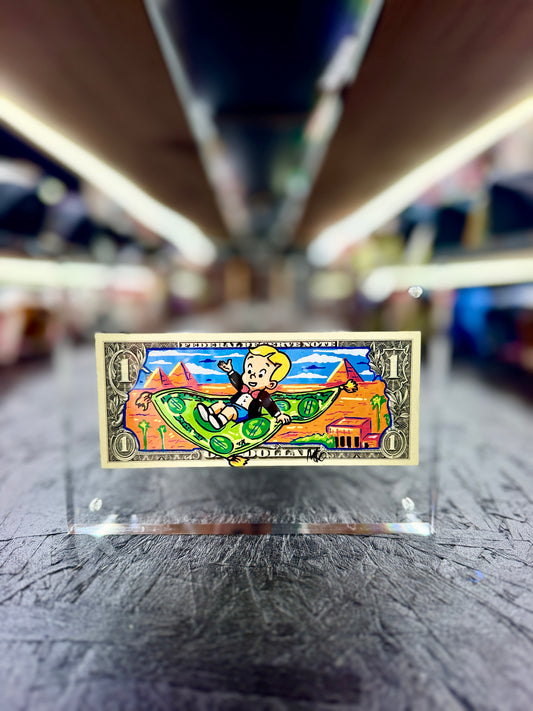 Richie Rich $1 Dollar Bill Art 17.4