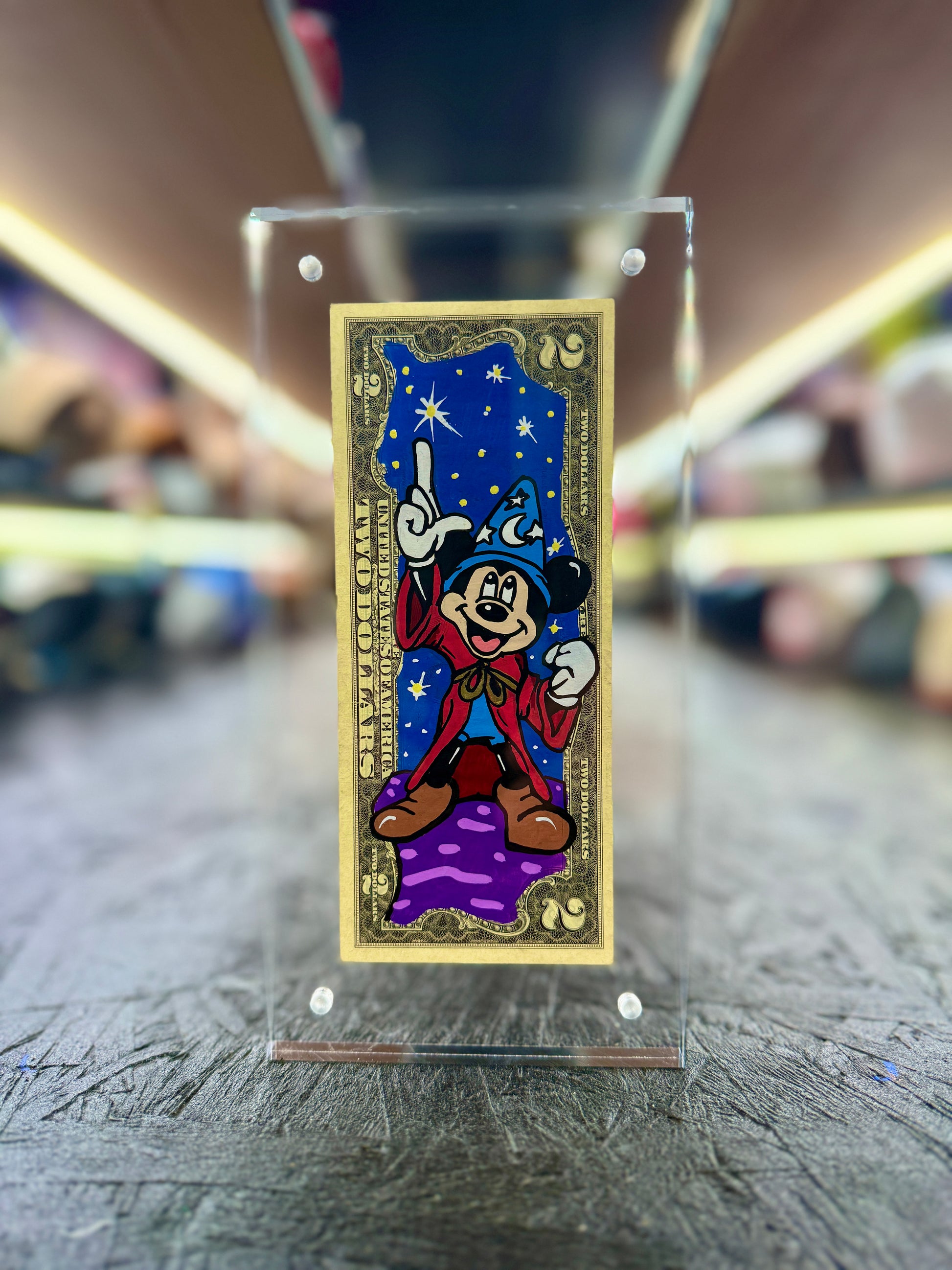 Mickey Mouse Fantasia $2 Dollar Bill Art - Shop Cool Tricks