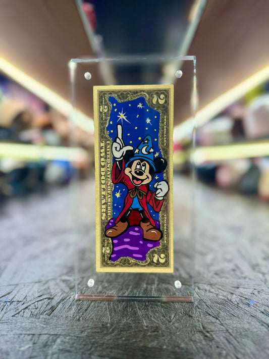 Mickey Mouse Fantasia $2 Dollar Bill Art - Shop Cool Tricks