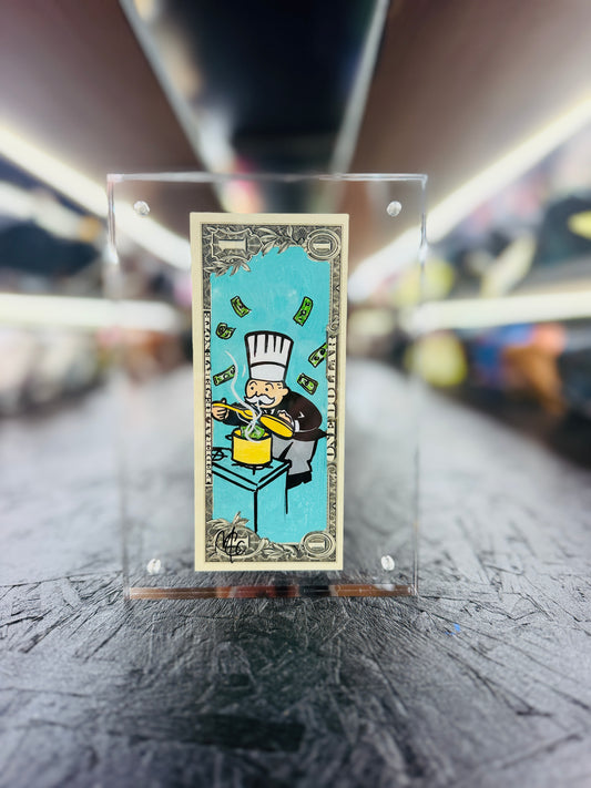 Mr Monopoly $1 Dollar Bill Art 52.9