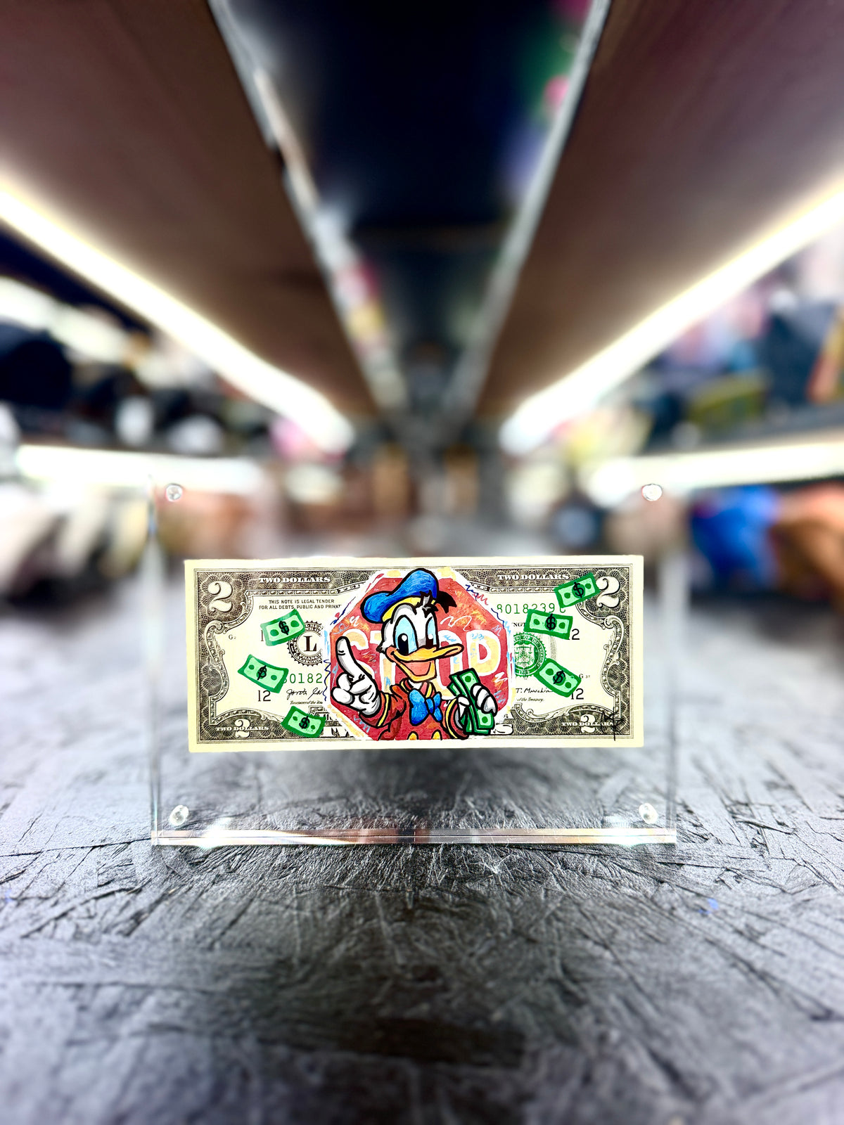 Donald Duck $2 Dollar Bill Art 9.0