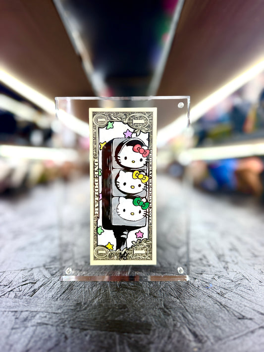 Hello Kitty $1 Dollar Bill Art 9.0