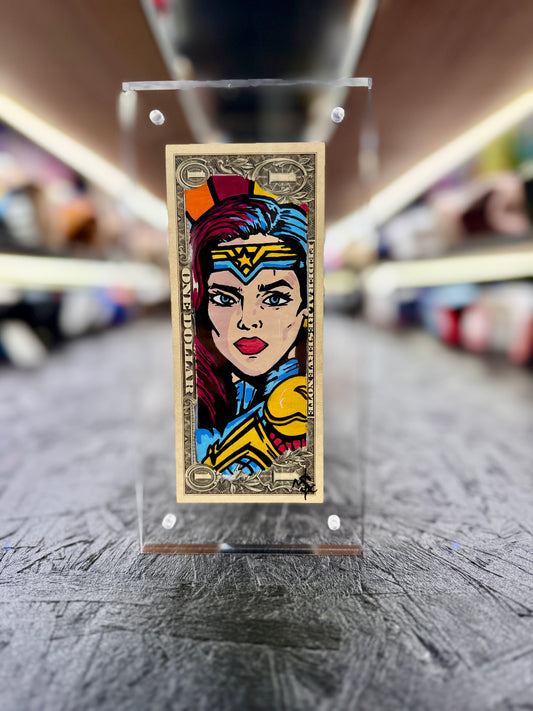 Wonder Woman $1 Dollar Bill Art