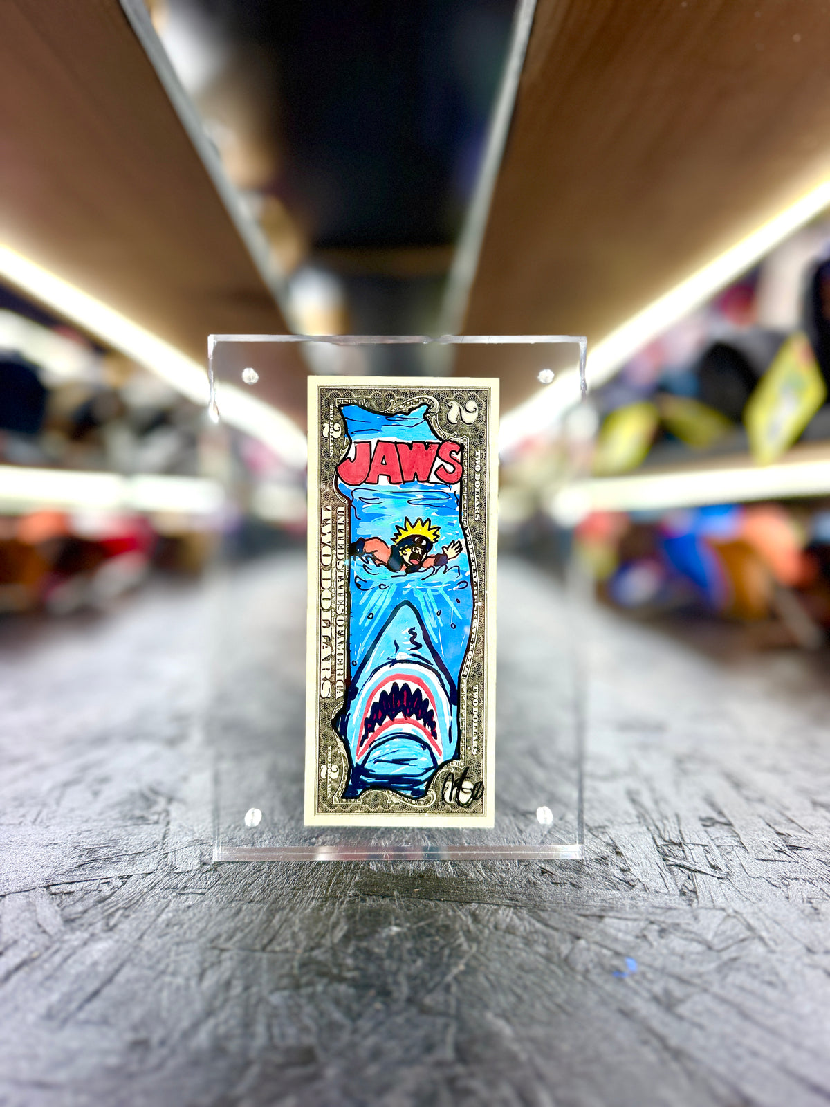 Jaws & Naruto  $2 Dollar Bill Art 13.1