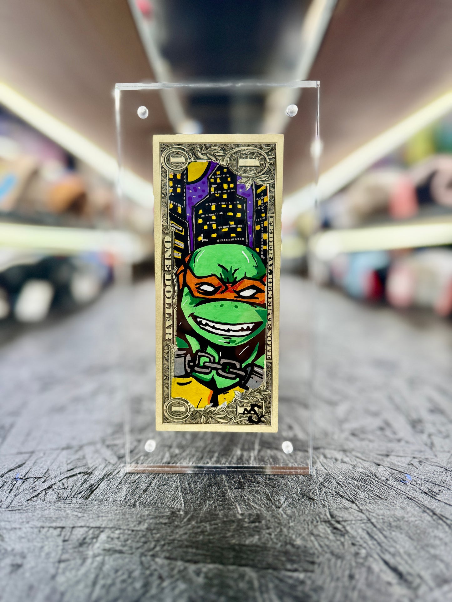 TMNT $1 Dollar Bill Art