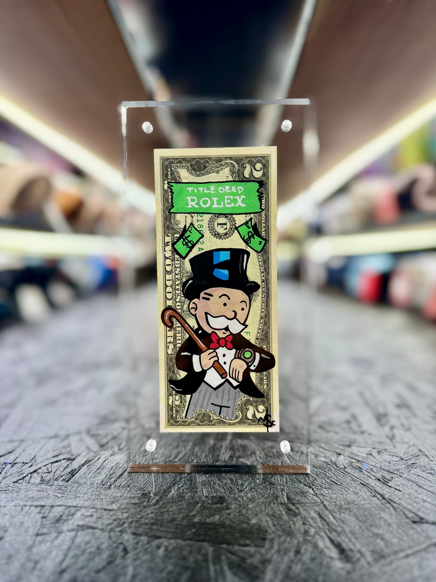 Mr Monopoly $2 Dollar Bill Art 11.6