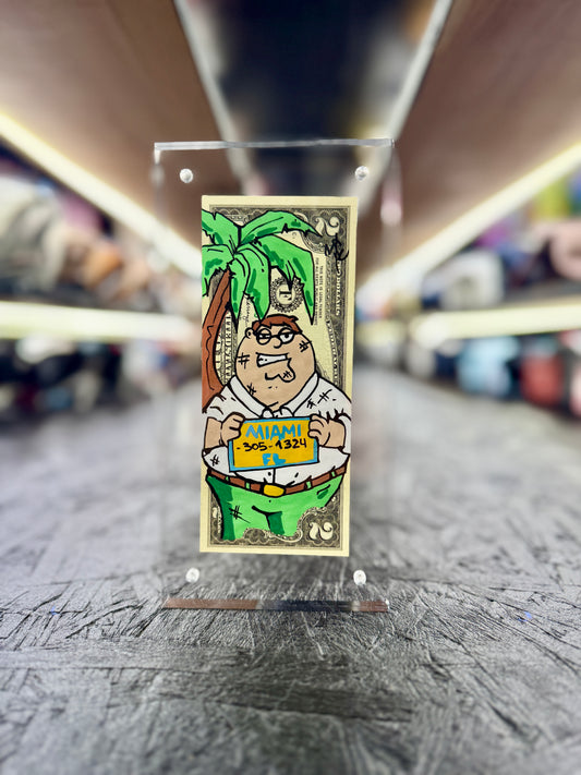 Family Guy Peter $2 Dollar Bill Art