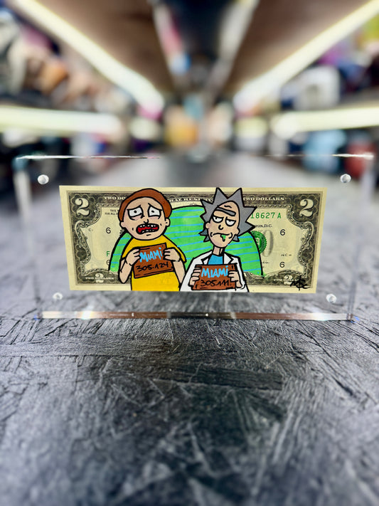 Rick & Morty $2 Dollar Bill Art 3.0
