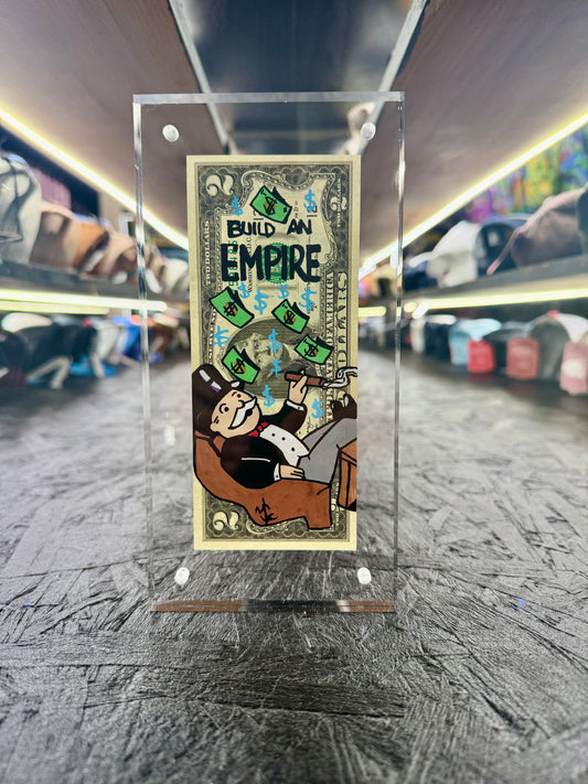 Mr Monopoly $2 Dollar Bill Art 12.5