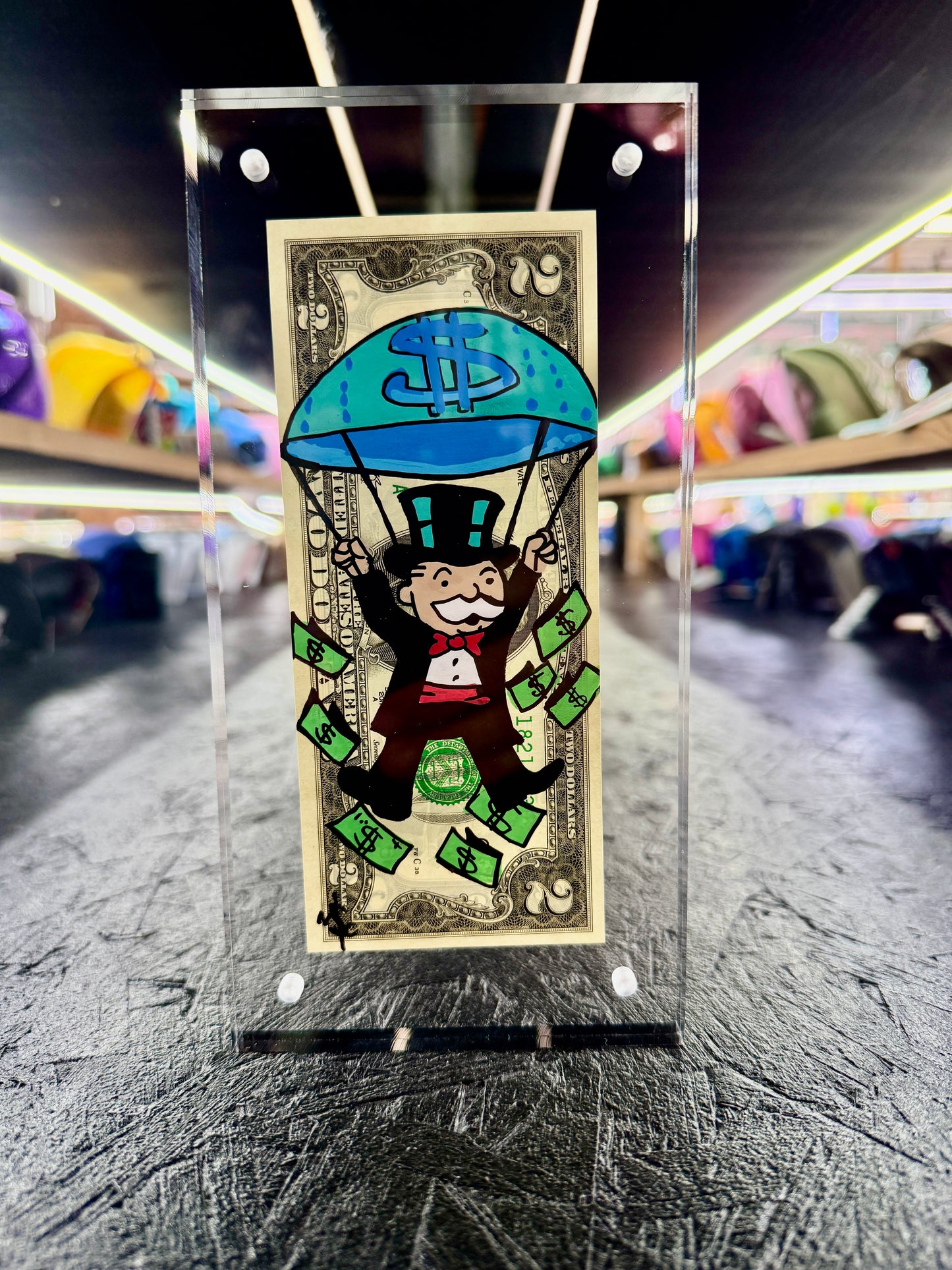 Mr Monopoly $2 Dollar Bill Art 12.6