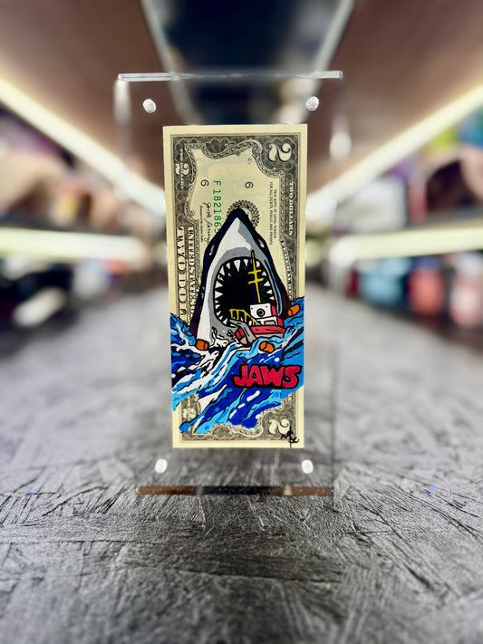 Jaws $2 Dollar Bill Art 5.0