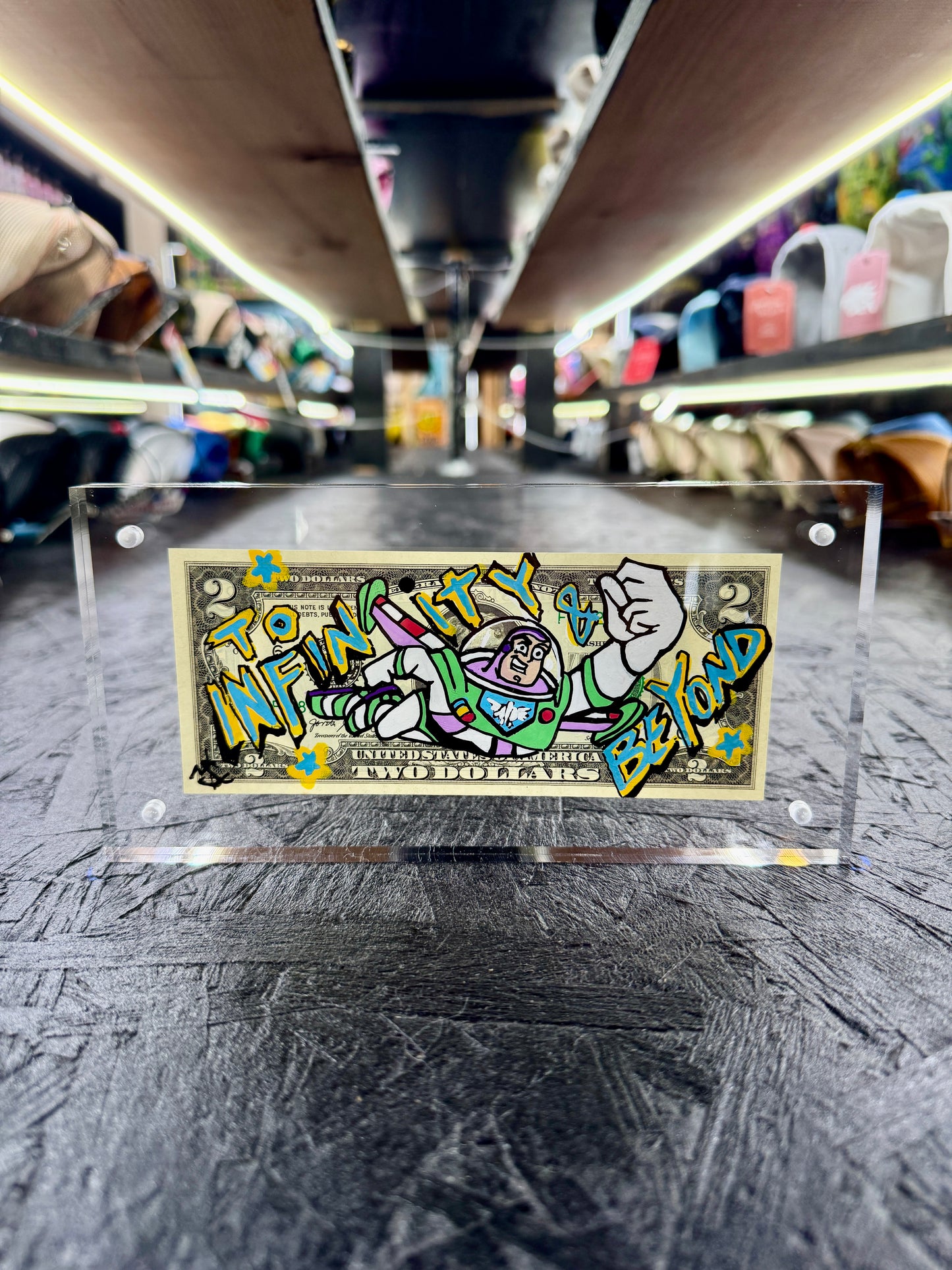 Buzz $2 Dollar Bill Art