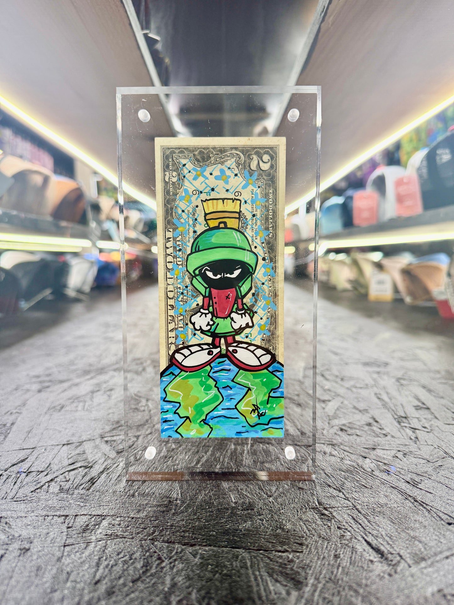 Marvin The Martian $2 Dollar Bill Art 4.0