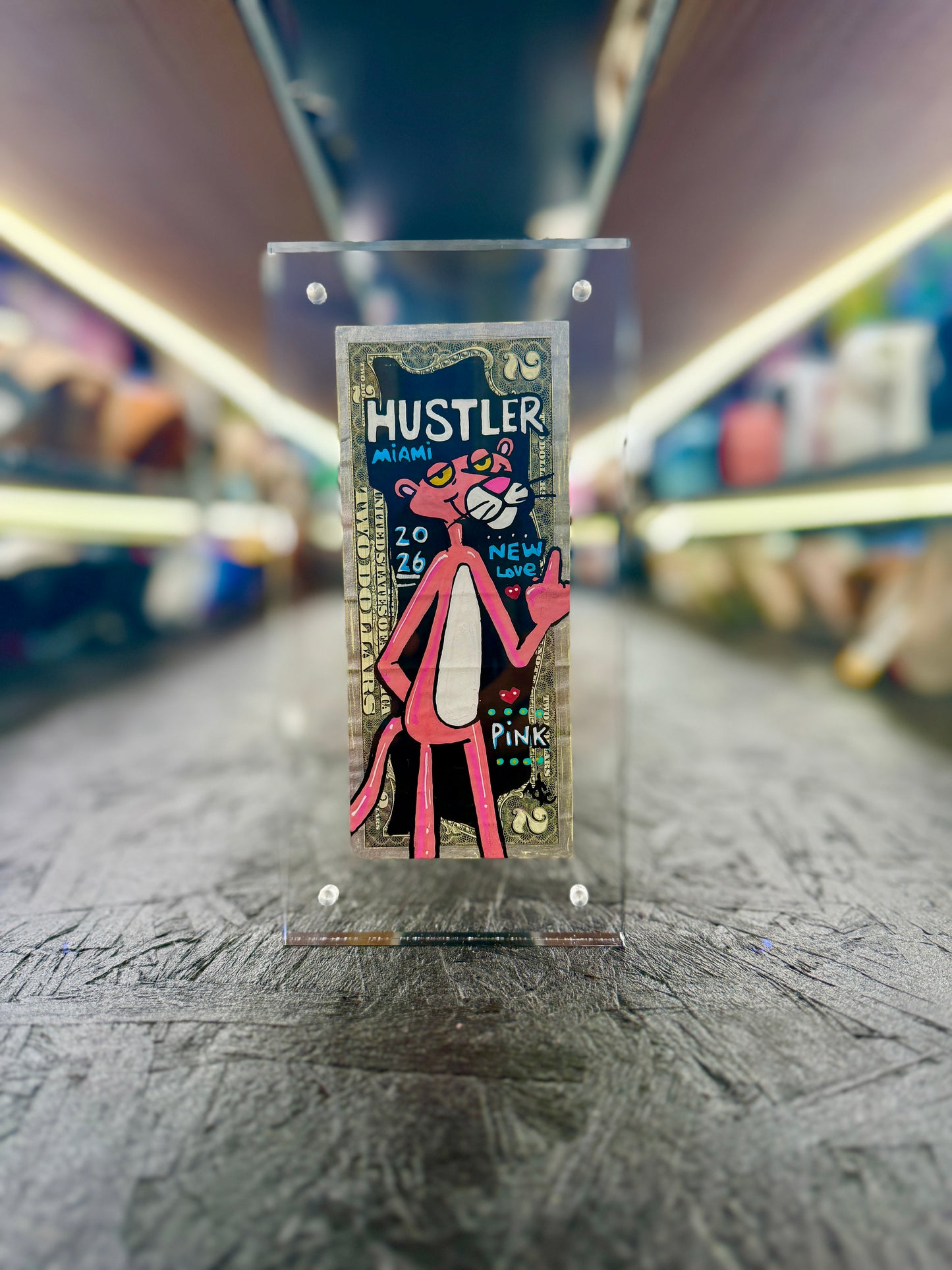 Pink Panther $2 Dollar Bill Art 8.0