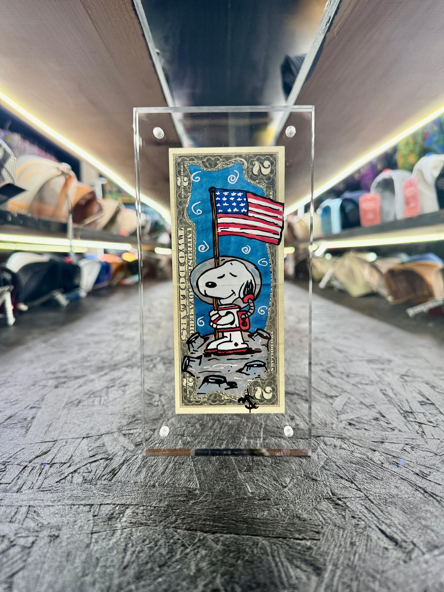 Snoopy $2 Dollar Bill Art 11.8
