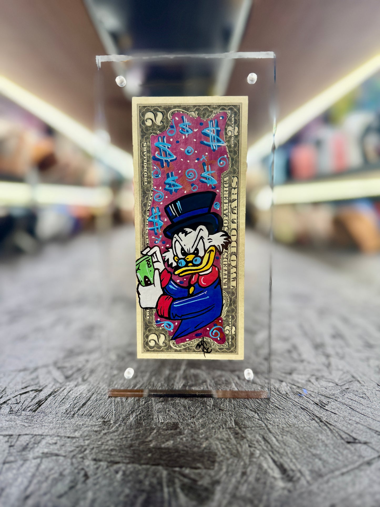 Scrooge McDuck $2 Dollar Bill Art 10.7