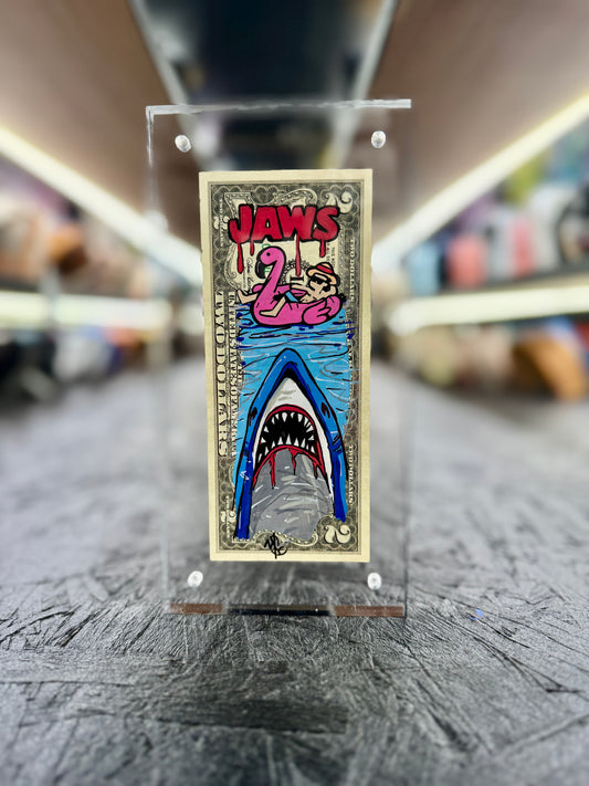 Jaws $2 Dollar Bill Art 10.2