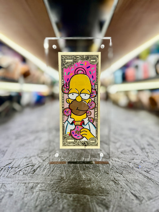 Homer Simpson $1 Dollar Bill Art 2.0