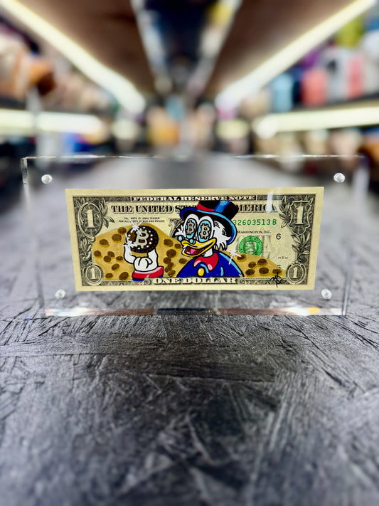 Scrooge McDuck $1 Dollar Bill Art 10.8