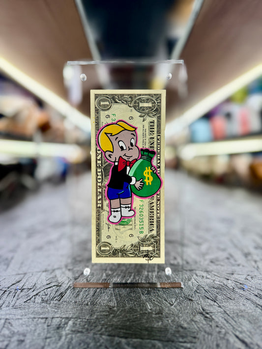 Richie Rich $1 Dollar Bill Art 10.0
