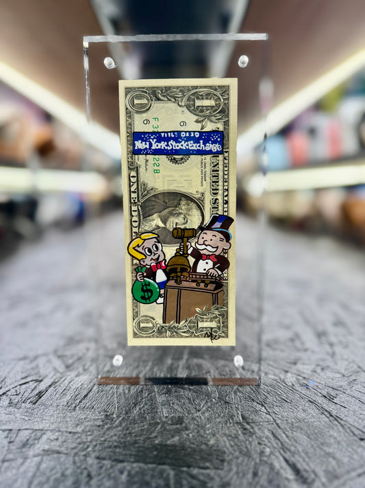 Mr Monopoly $1 Dollar Bill Art 16