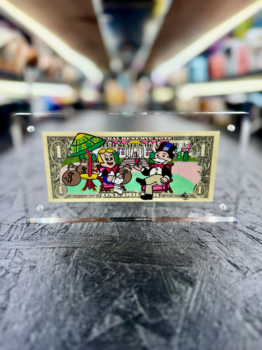 Mr Monopoly $1 Dollar Bill Art 16.1