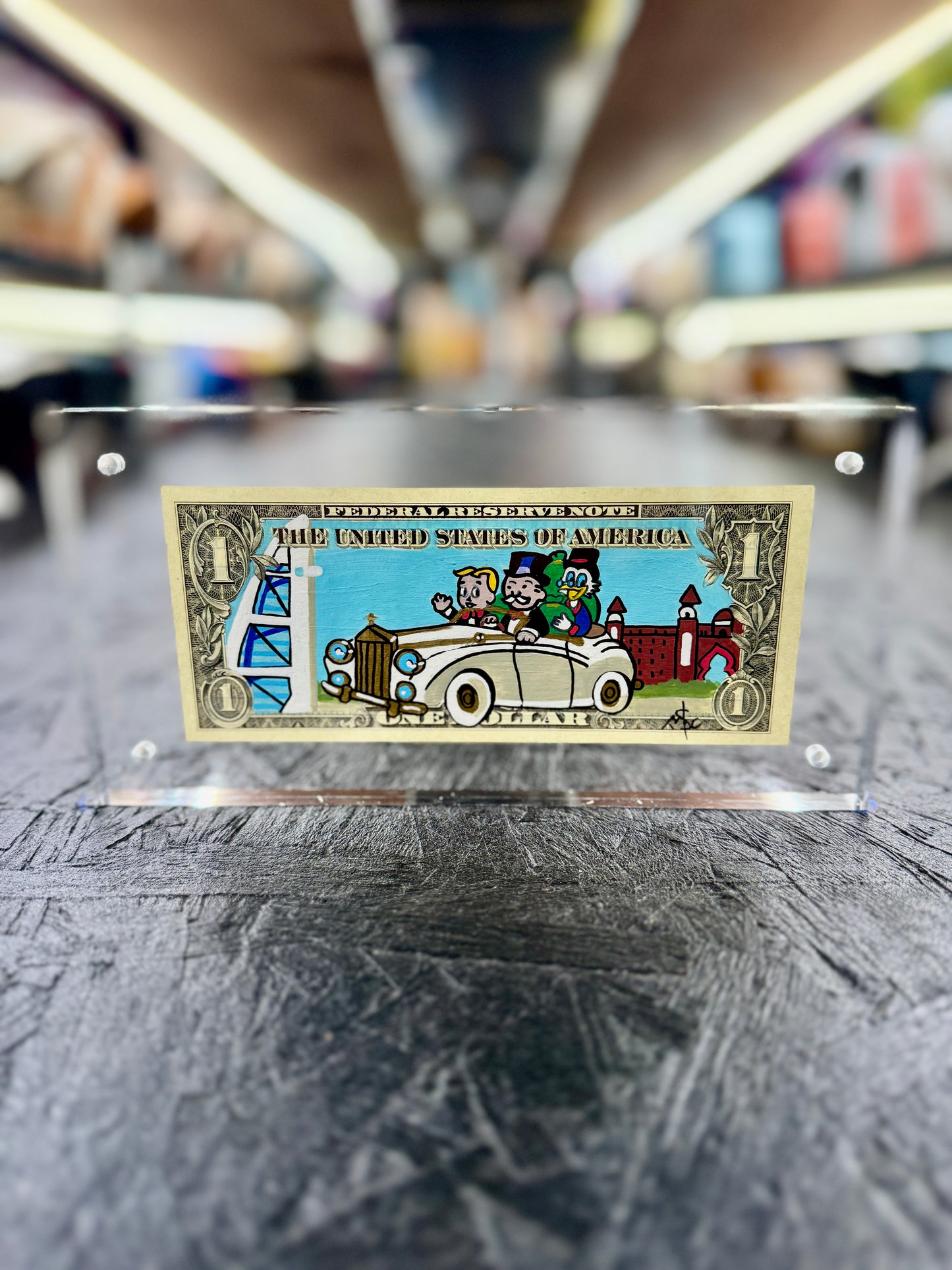 Mr Monopoly $1 Dollar Bill Art 16.2