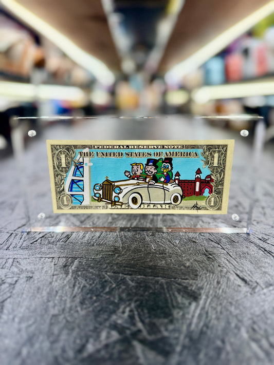 Mr Monopoly $1 Dollar Bill Art 16.2