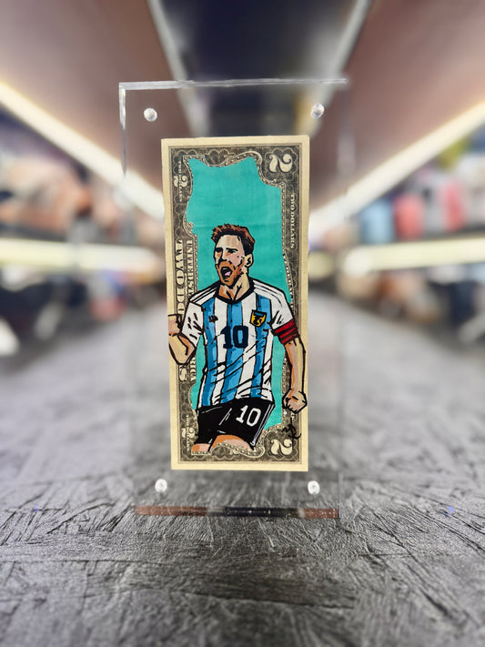 Messi $2 Dollar Bill Art 6.0