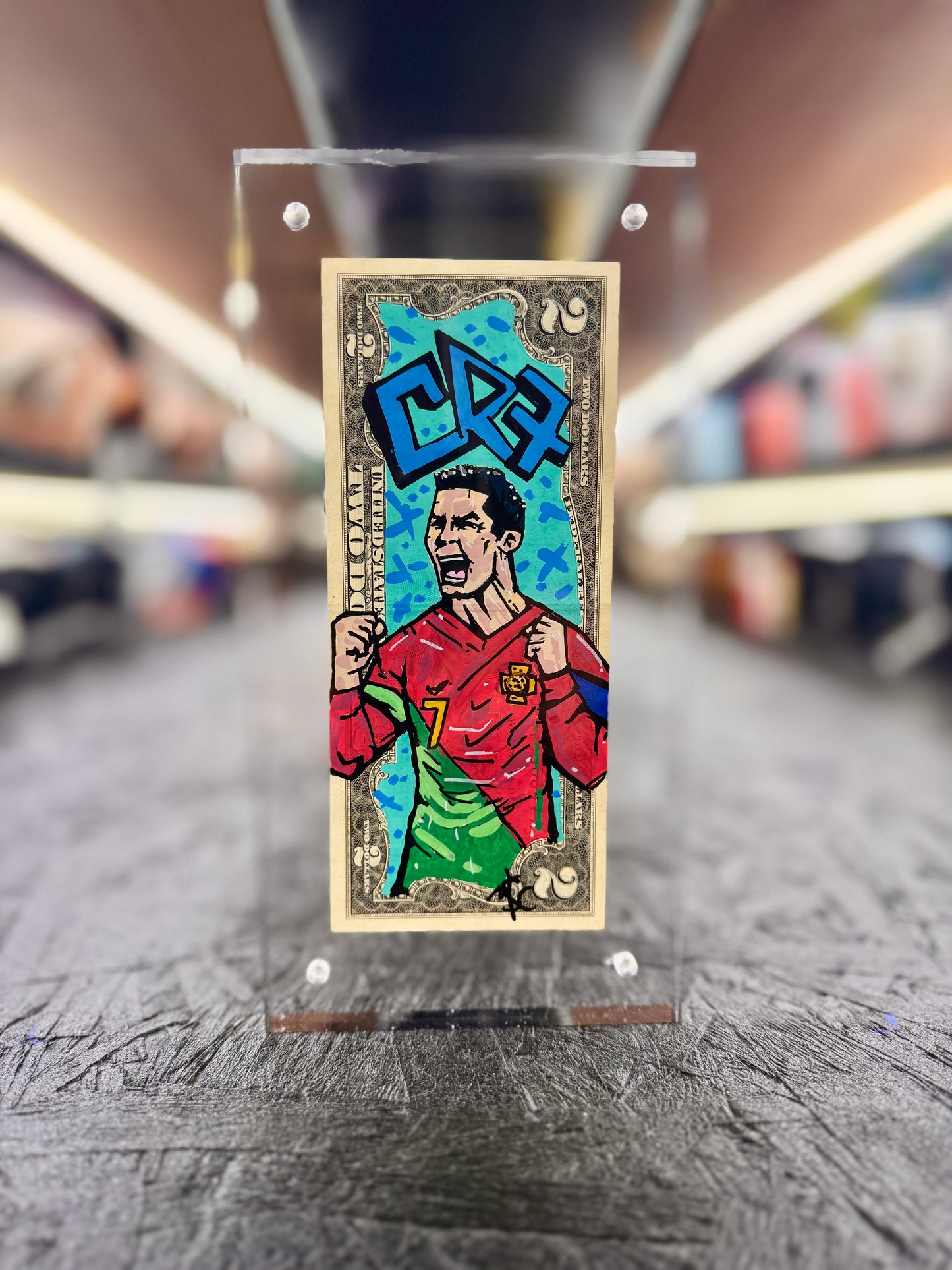 Ronaldo $2 Dollar Bill Art