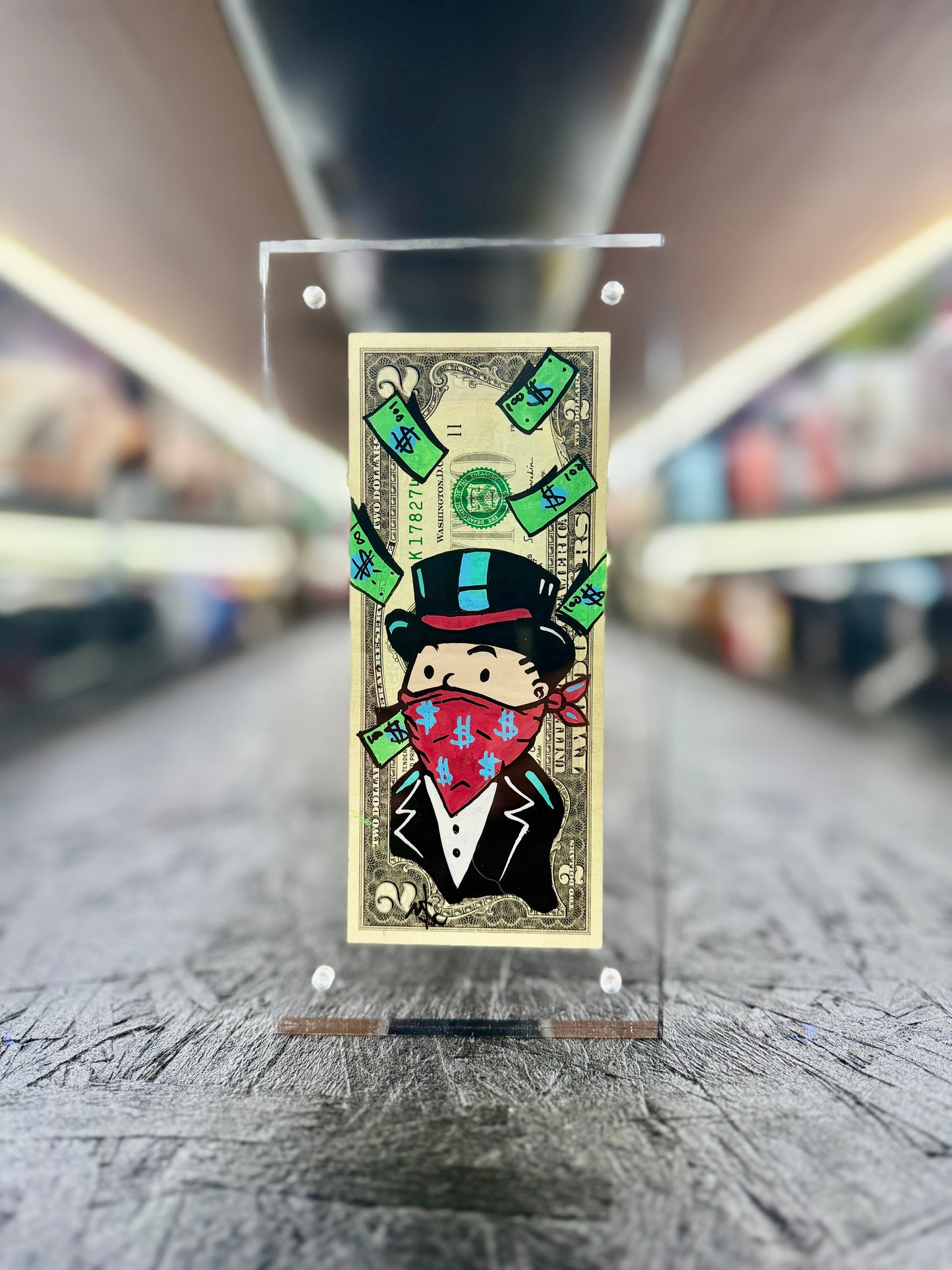 Mr Monopoly $1 Dollar Bill Art 16.4