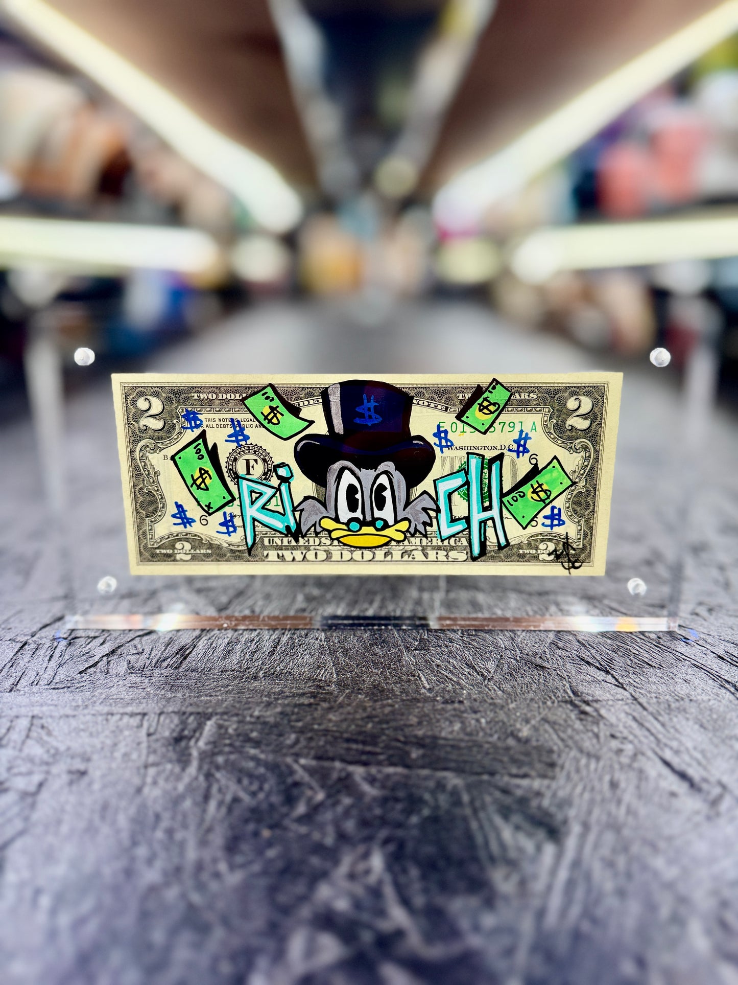 Scrooge McDuck $1 Dollar Bill Art 11.0