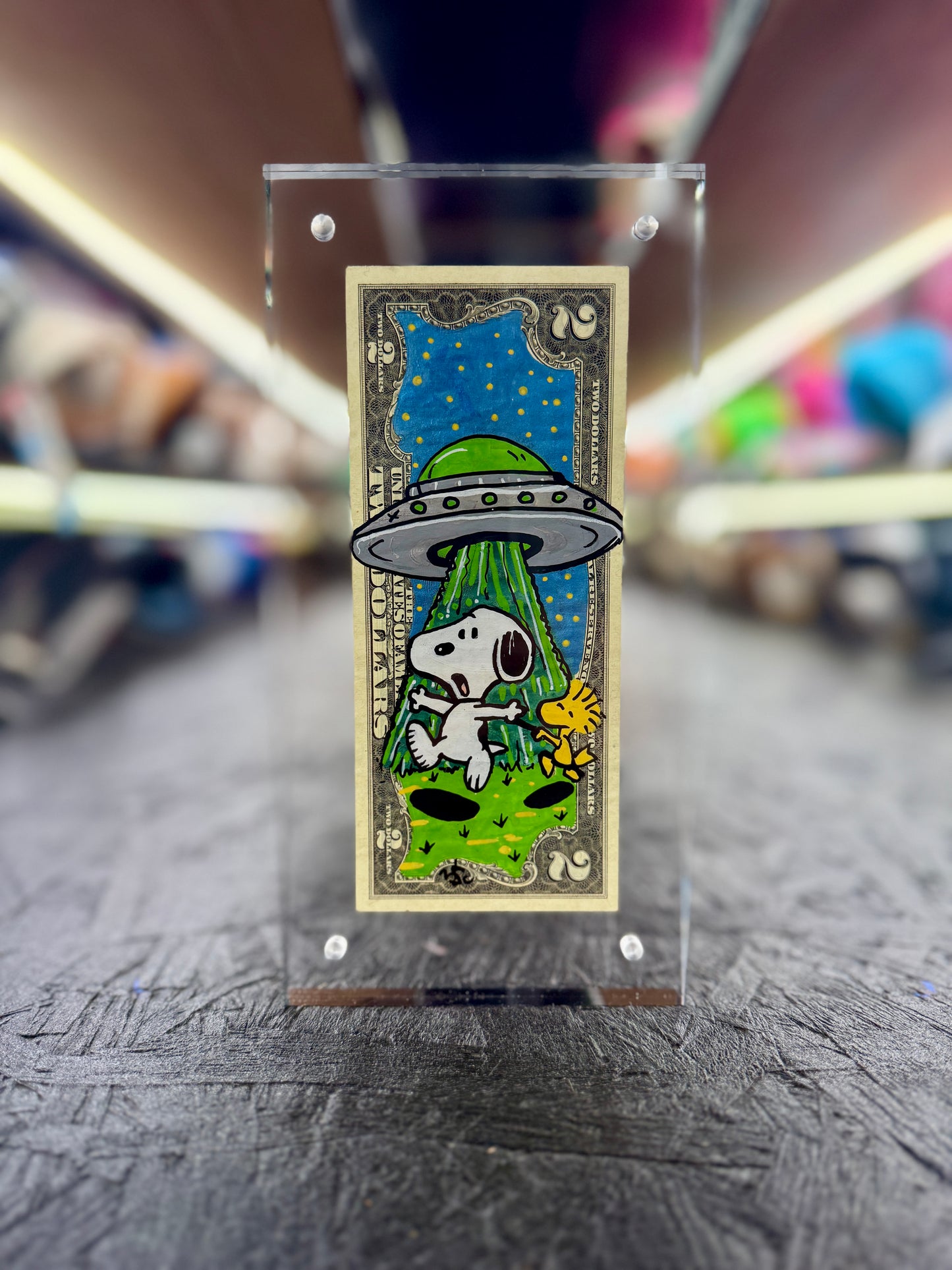 Snoopy $2 Dollar Bill Art 12.5