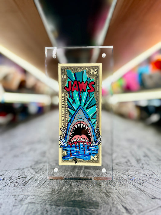 Jaws $2 Dollar Bill Art 10.5