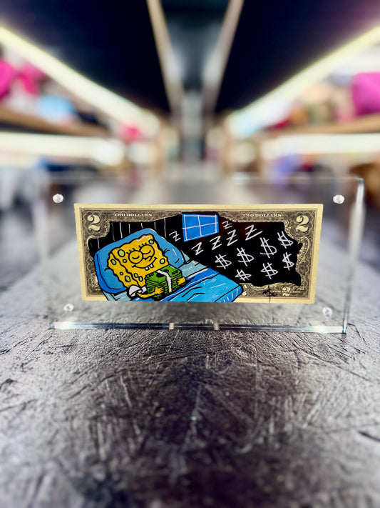 Spongebob $2 Dollar Bill Art 3.0