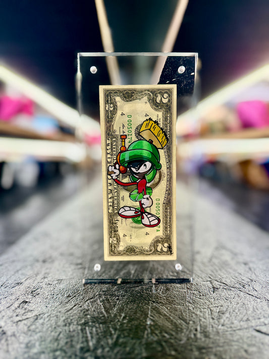 Marvin The Martian $2 Dollar Bill Art 6.0