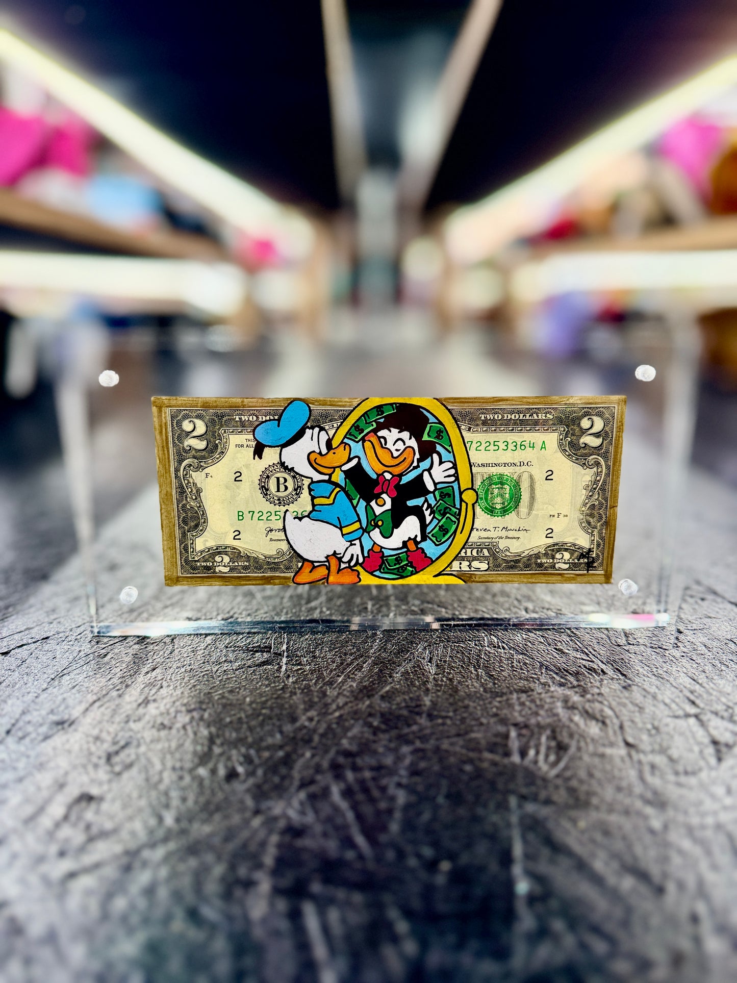 Donald Duck $2 Dollar Bill Art 5.0