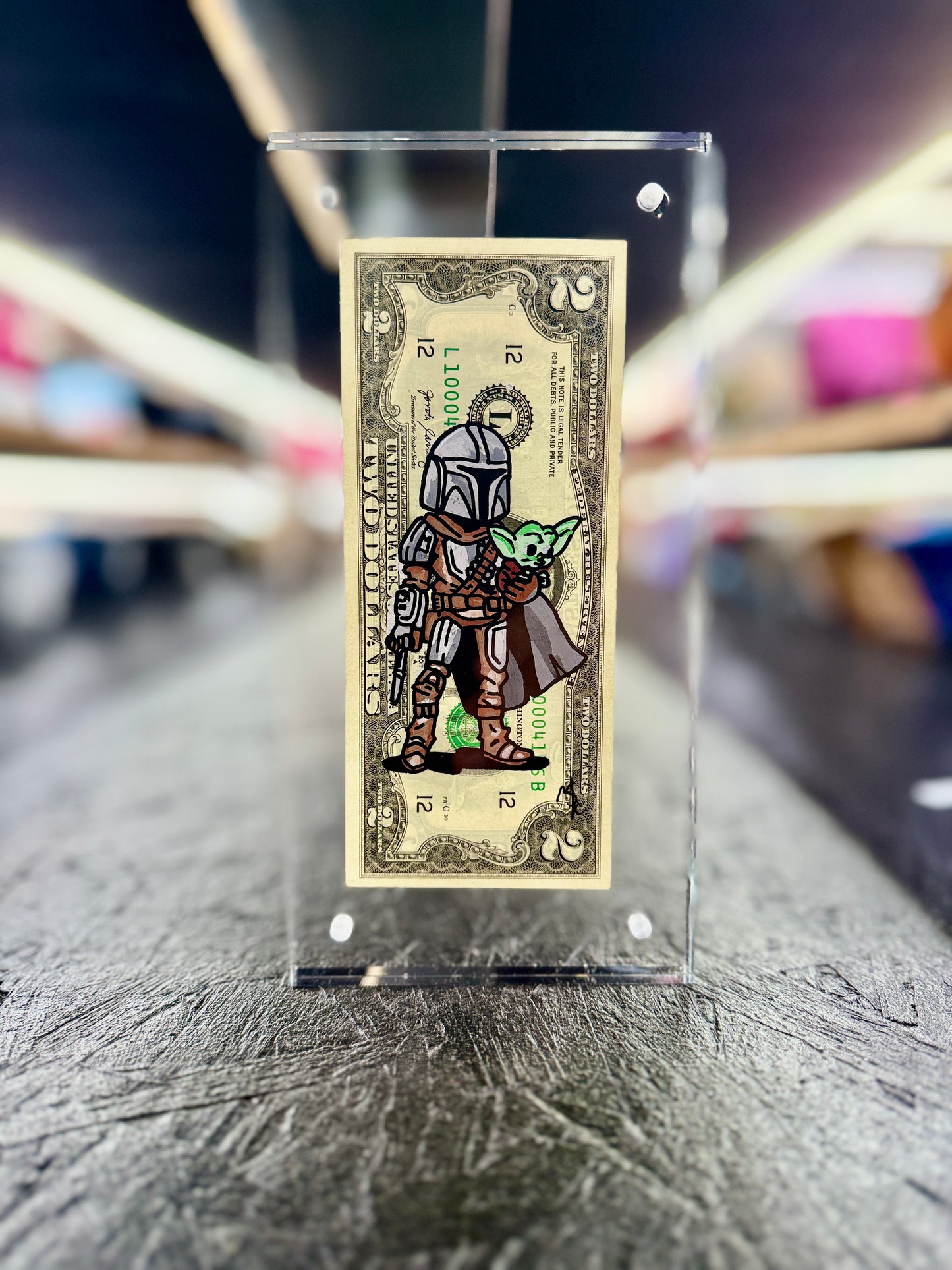 Star Wars: The Mandalorian and Grogu $2 Dollar Bill Art 1.0