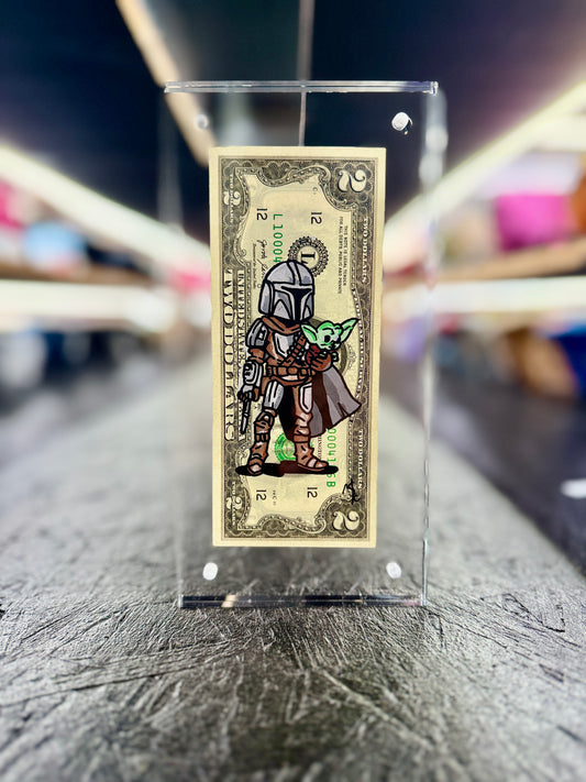 Star Wars: The Mandalorian and Grogu $2 Dollar Bill Art 1.0