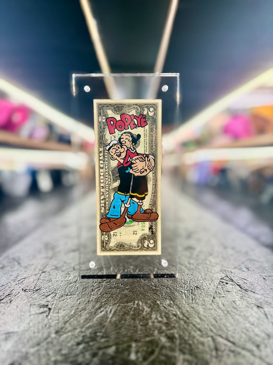 Popeye & Olive $2 Dollar Bill Art 4.0