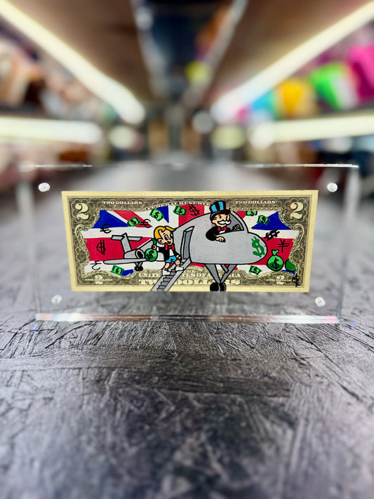Mr Monopoly $2 Dollar Bill Art 20.3