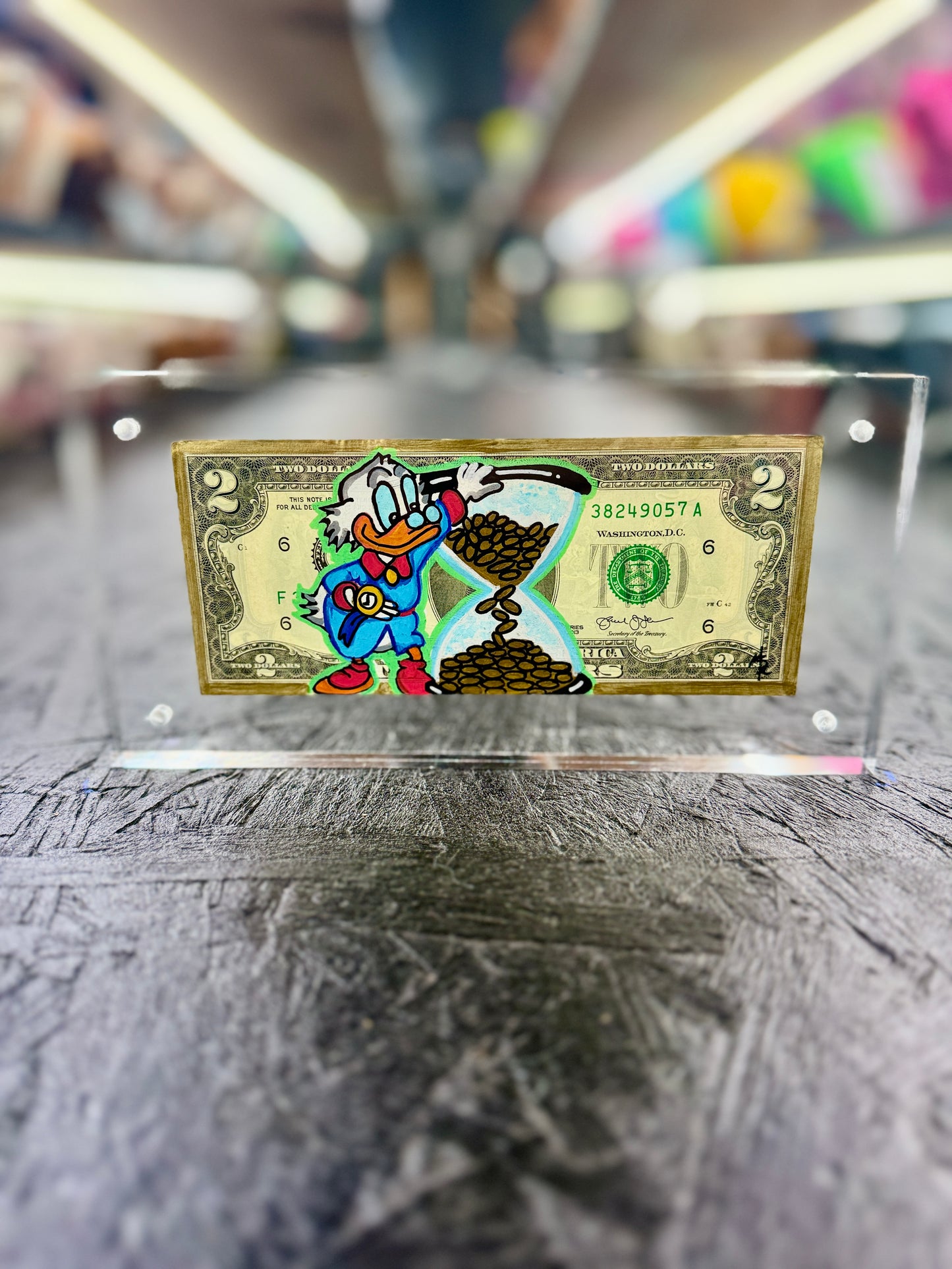 Scrooge McDuck $2 Dollar Bill Art 11.7
