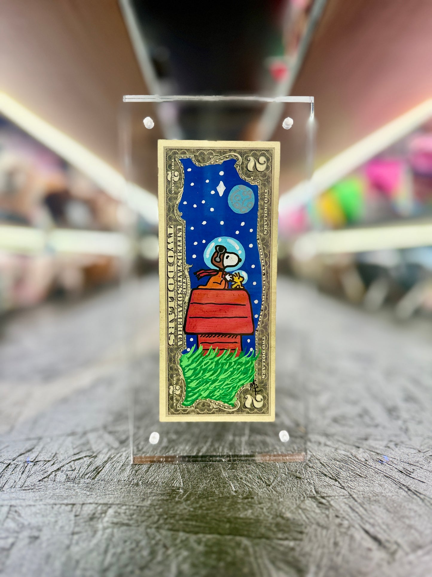 Snoopy $2 Dollar Bill Art 13.0